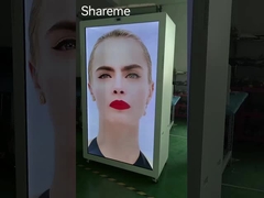 86 Inch Touch Screen Şeffaf LCD Kutusu Ekran Vitrine Reklam Oyuncusu