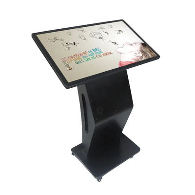 55 İnç Yer Tipi Hepsi Bir Arada Kiosk Bilgisayar, Kızılötesi Dokunmatik Ekran ve Android veya Windows Sistemli