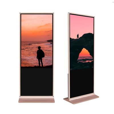 55 İnç Serbest Ayaklı Dokunmatik Ekran Kiosk, 1920x1080 Çözünürlük ve Havaalanı Self Check-in İçin Kızılötesi Dokunmatik Ekran