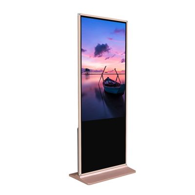 55 İnç Serbest Ayaklı Dokunmatik Ekran Kiosk, 1920x1080 Çözünürlük ve Havaalanı Self Check-in İçin Kızılötesi Dokunmatik Ekran