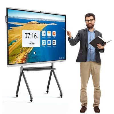 Okul için çok dilli 98 inç dijital etkileşimli beyaz tahta