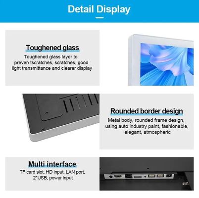 Alüminyum Alaşımı 50W Asansör Reklam Ekranları 1920x1080 çözünürlüğü