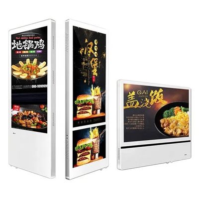 21.5 Inch + 11.6 Inch Asansör Reklam Ekranı 1920 * 1080 çözünürlüğü Alüminyum Alaşım ve 178 ° Görme açısı