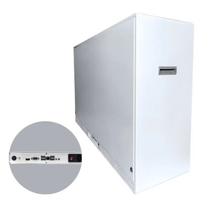 Kapasitatif Dokunma ve 1x2 Splicing Duvar LCD Ekran Dolabı ile 55 Inch Şeffaf LCD Vitrin