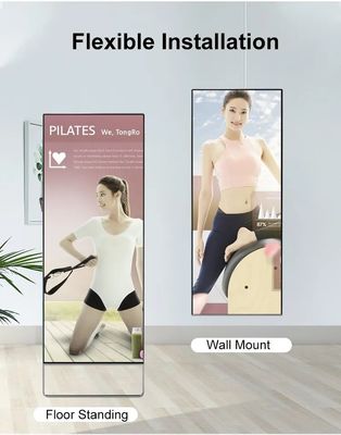Android 7.1 RK3288 ve Özel Parlaklık LCD Reklam Ekranı ile 43 Inch Akıllı Fitness Aynası
