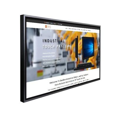 55 Inç Kızılötesi Dokunmatik Ekran Monitörü Duvar Montajlı LCD Ekran 10 Noktalı Kapasitatif Dokunma