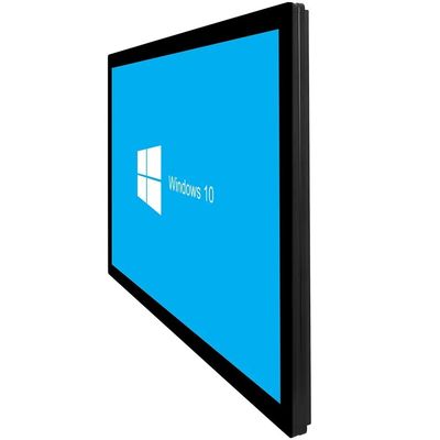 55 Inç Kızılötesi Dokunmatik Ekran Monitörü Duvar Montajlı LCD Ekran 10 Noktalı Kapasitatif Dokunma