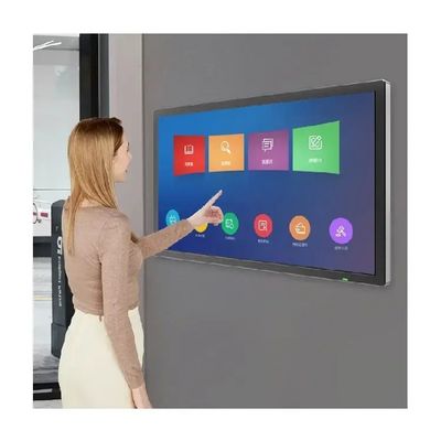 50 Inç Duvar Montajlı Kızılötesi Dokunmatik Ekran Monitörü PC Ultra Dar Kenar HDMI Port