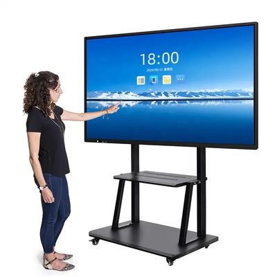 Toplantı odası için akıllı interaktif düz panel 75 inç dokunmatik ekran ROHS onaylı