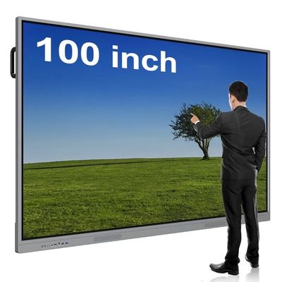 100 Inç Full HD Büyük Dijital Etkileşimli Beyaz Tahta Akıllı Düz Panel Dokunmatik Ekran