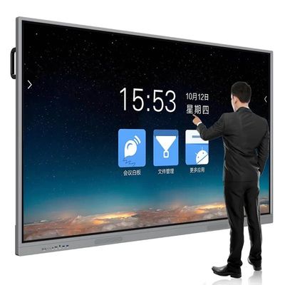 100 Inch Full HD Multi-touch Dijital Etkileşimli Whiteboard Akıllı Düz Panel Dokunmatik Ekran Monitörü