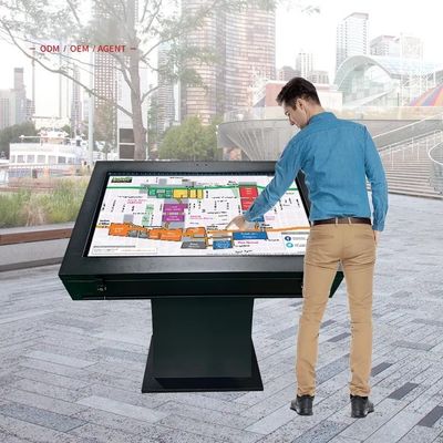 43 İnç Dış Mekan Yüksek Parlaklıkta Çoklu Dokunmatik Etkileşimli Dokunmatik Ekran Masa Dijital Tabela Kiosk