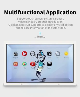 50 Inç Şeffaf LCD Vitrin Windows Android Sistem LCD Ekran Kutusu