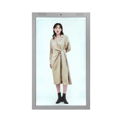 86 Inch Touch Screen Şeffaf LCD Kutusu Ekran Vitrine Reklam Oyuncusu