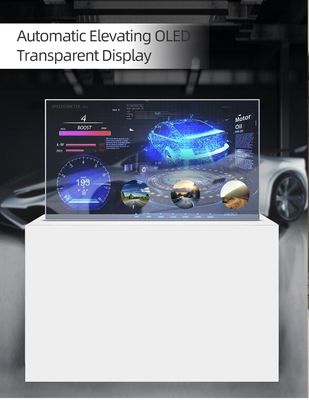 3D 55 Inç Şeffaf OLED Dokunmatik Ekran Masaüstü Dijital İşaret Monitörü Ekranı