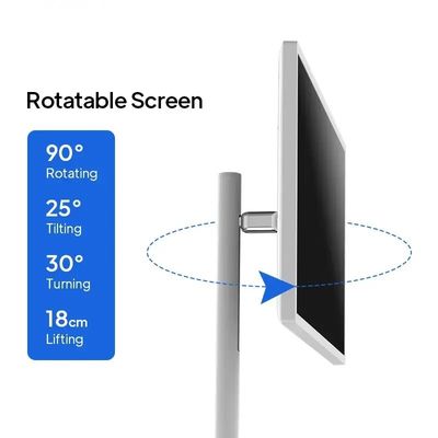 Taşınabilir 27 İnç Döndürülebilir Dokunmatik Ekranlı Kendi Kendine Hizmet Kiosk Android İşletim Sistemli