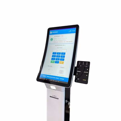 Yüksek çözünürlüklü ekran dokunmatik monitör kiosk POS makinesi ve termal yazıcı ile