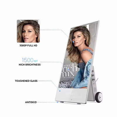Yüksek Etki Dijital İşaretleri için 1920x1080 çözünürlüğü ve 450cd/m2 parlaklığı olan 43 inçlik LCD Reklam Ekranı