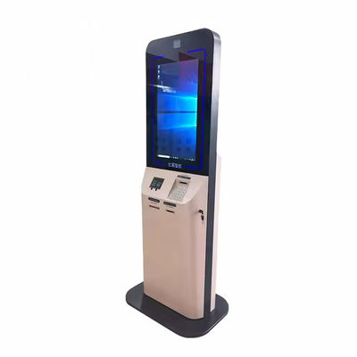 Özel tasarım ve parmak izi kimliği ve yazıcı ile kendi kendine kontrol kiosku