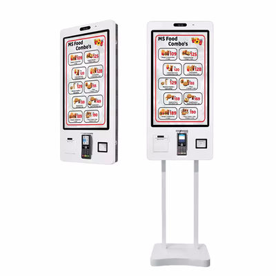 Duvara Monte veya Masaüstü Kendinden Sipariş Kiosku, Dahili 1D/2D Tarayıcı ve 22/24/32 inç LCD Ekranlı