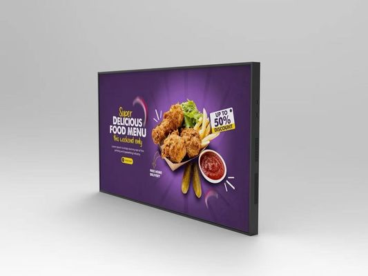1920x1080 Çözünürlüklü ve Android İşletim Sistemli 43 İnç Duvara Monte LCD Reklam Ekranı