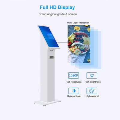 QR Kodu Kimlik Kartı Okuyucu, Windows 10 işletim sistemi ve verimli müşteri check-in için özelleştirilebilir LED lambaları ile Self Checkin Kiosk