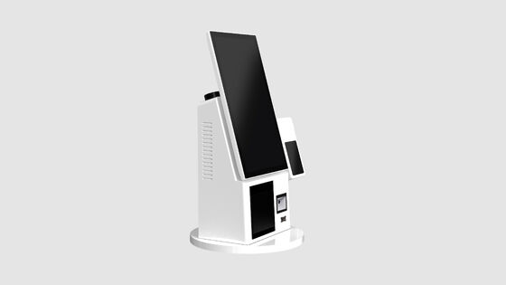 NFC Ödeme ve çok yönlü kullanım için 180° döner ekranla kompakt ve hafif kendi kendine sipariş verme kiosku