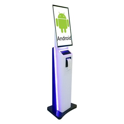 23.8/32 inç kendiliğinden sipariş veren kiosk yüz tanıma ve metal kağıt dokunmatik ekran kiosk