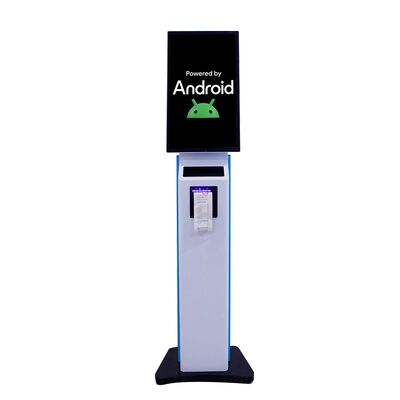 23.8/32 inç kendiliğinden sipariş veren kiosk yüz tanıma ve metal kağıt dokunmatik ekran kiosk