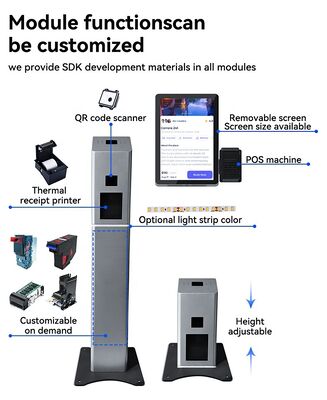 Restoranlar ve Perakende İçin NFC Ödemeli ve Özelleştirilebilir İşletim Sistemli 21.5 İnç Dokunmatik Ekranlı Self-Servis Kiosk