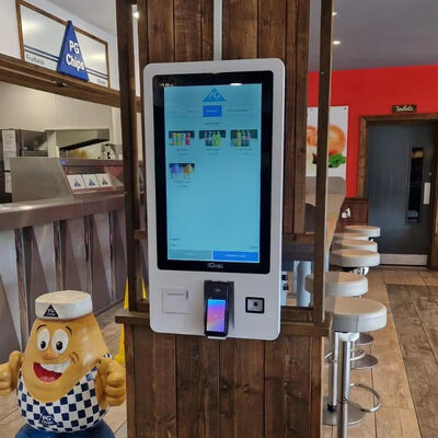 32 İnç LCD Ekran Duvara Monte Self Servis Kiosk 3 Yıl Garanti ile Hızlı Servis ve Perakende İçin