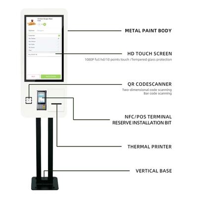 32 İnç LCD Ekran Duvara Monte Self Servis Kiosk 3 Yıl Garanti ile Hızlı Servis ve Perakende İçin