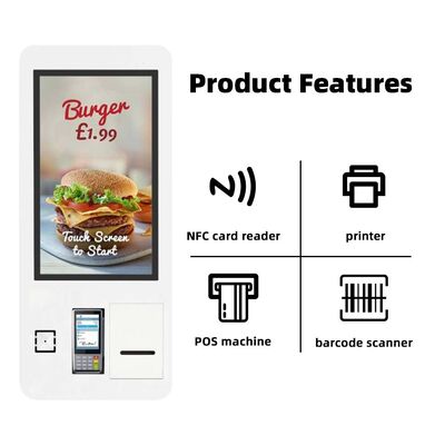 32 İnç LCD Ekran Duvara Monte Self Servis Kiosk 3 Yıl Garanti ile Hızlı Servis ve Perakende İçin