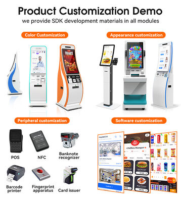 21.5/32 Inch Touch Monitor Android/Windows işletim sistemi ve WiFi/Ethernet/Bluetooth/3G/4G bağlantısı ile Self Checkin Kiosk