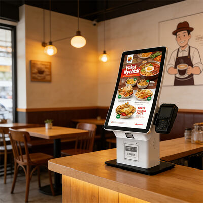 10 Noktalı Kapasitif Dokunmatikli Kendi Kendine Giriş Kiosku, 1920X1080 Çözünürlüklü LCD Ekran ve Etkileşimli Kendi Kendine Hizmet İçin Bulut Tabanlı CMS
