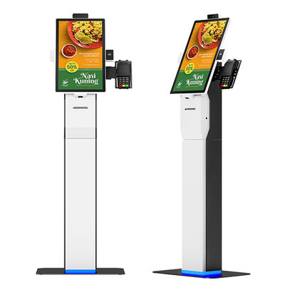 Fast Food Self Checkin Kiosk, Restoranlar için kapasitif dokunmatik 10 nokta ekranı 1920X1080 çözünürlüğü ve yüz tanıma ile