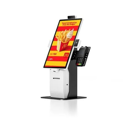 21.5" Dokunmatik Ekranlı Kendi Kendine Sipariş Kiosku, Hızlı Yemek Restoranları İçin 10 Noktalı Kapasitif Dokunmatik ve 1920x1080 Çözünürlüklü