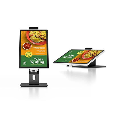 21.5" Dokunmatik Ekranlı Kendi Kendine Sipariş Kiosku, Hızlı Yemek Restoranları İçin 10 Noktalı Kapasitif Dokunmatik ve 1920x1080 Çözünürlüklü