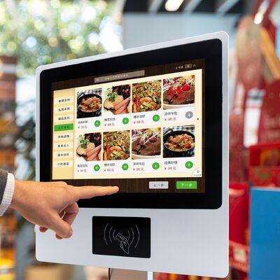 12.1 İnç Duvara Monte Edilebilir Self-service Kiosk, 10 Nokta Kapasitif Dokunmatik Ekranlı, İç Mekan Kullanımı İçin