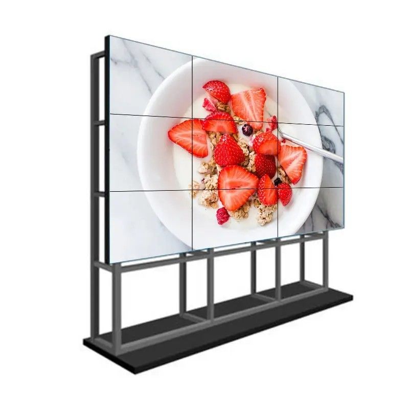 Video Duvar Uygulamaları için 4K Çözünürlüğü ve Dar Kenarlı Ekranlı 55 Inch LCD Splicing Wall