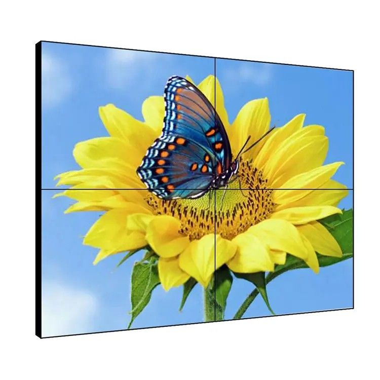 46 İnç 0.88mm Ultra Dar Kenarlı LCD Birleştirme Duvarı, 500cd/m2 Parlaklık ve Duvara Monte Kurulum