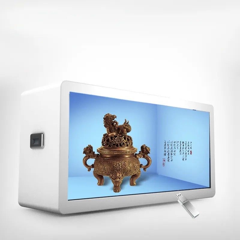 1920*1080 çözünürlüğü ve 450cd/m2 parlaklığı olan 43 Inch Akıllı Şeffaf LCD Vitresi Dijital İşaret Kutusu
