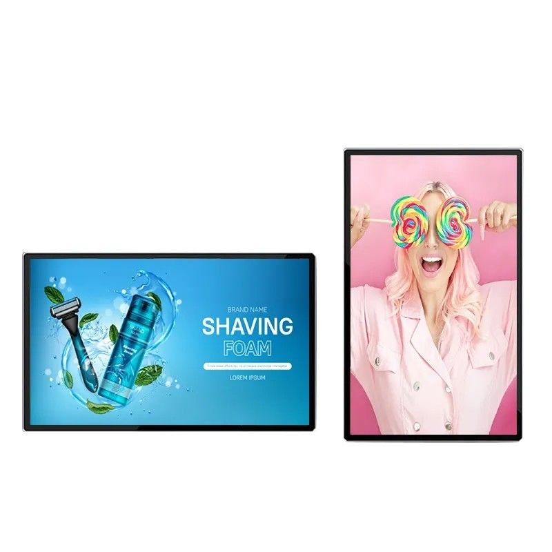 4K Çözünürlüklü ve Dijital Tabela İçin Ultra Dar Kenarlı 50 İnç Duvara Monte LCD Reklam Ekranı