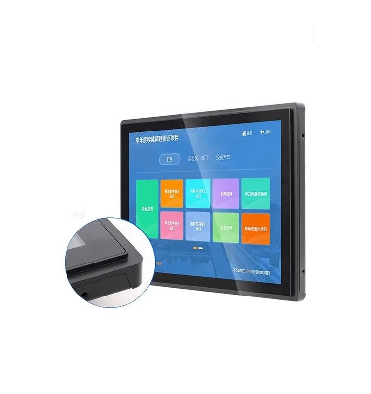 27 inç su geçirmez IP65 ön kapasitif dokunmatik ekran monitörü 1920 x 1080 çözünürlüğü ile