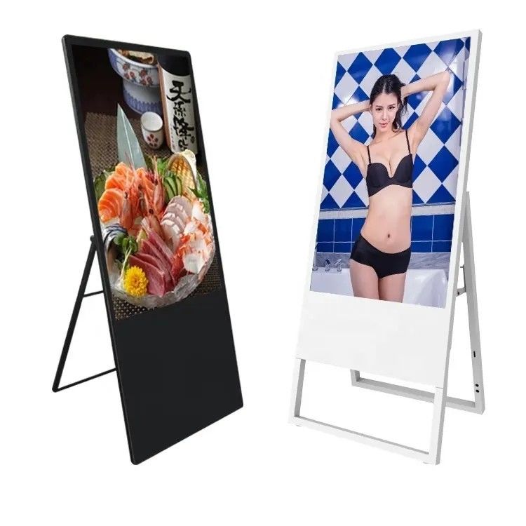 Mağaza taşınabilir zemin duruşlu LCD Reklam oynatıcı 43 Inch Sergi için
