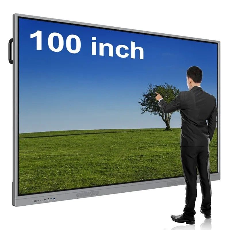 100 Inch Full HD Multi-touch Dijital Etkileşimli Whiteboard Akıllı Düz Panel Dokunmatik Ekran Monitörü