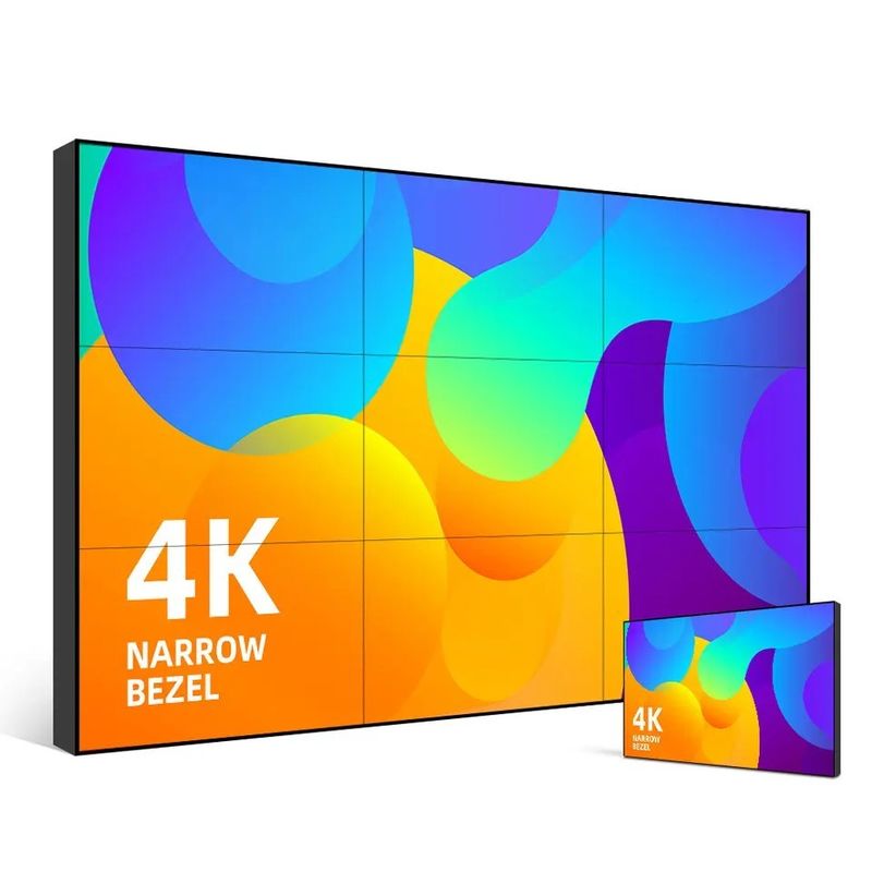 İç mekan LCD Splicing Wall 55 Inch Touch Screen Video Wall Bezel Reklam Ekranı