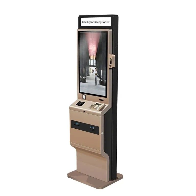 Stand Free Touch Screen Self Service Kiosk 90W LED Işık Kutusu Termal Yazıcı ile