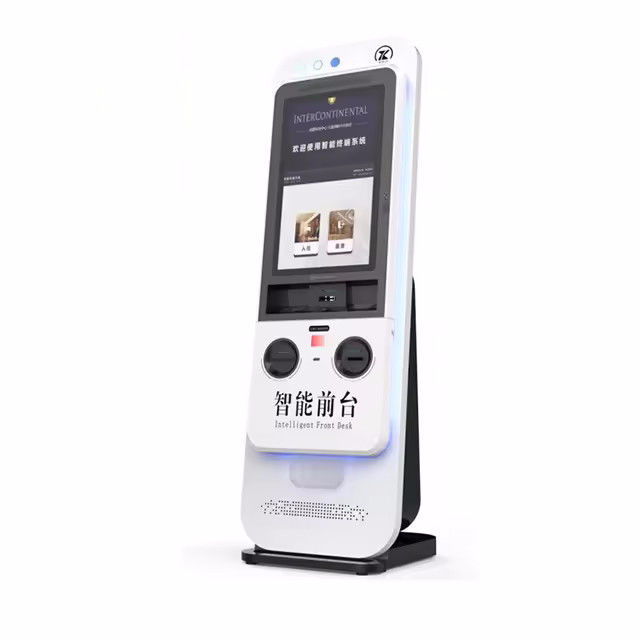 Motorlu Kart Dağıtıcılı, Çok Dilli Destekli ve Wi-Fi Bluetooth Bağlantılı Self Check-in Kiosku