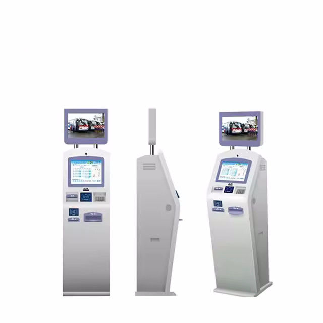 110-240V AC Kendi Kendine Hizmet Kiosku Seçenek Logo Yüz Tanıma ve Temassız Kart Okuyucu ile
